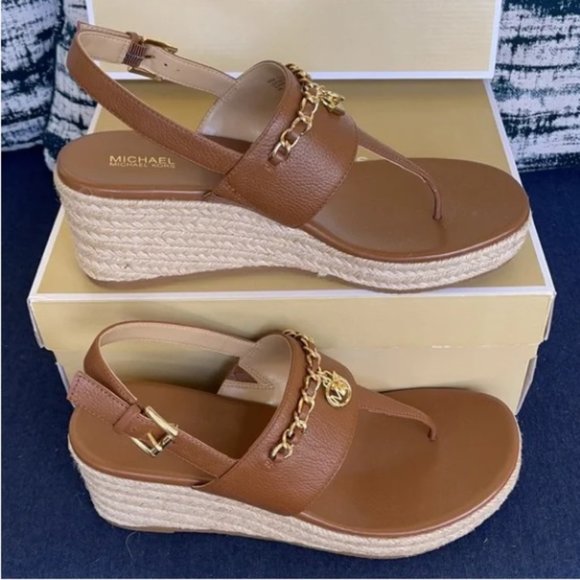 Michael Kors Elsa Wedge Tumbled Leather Luggage WMNS - Picture 5 of 16